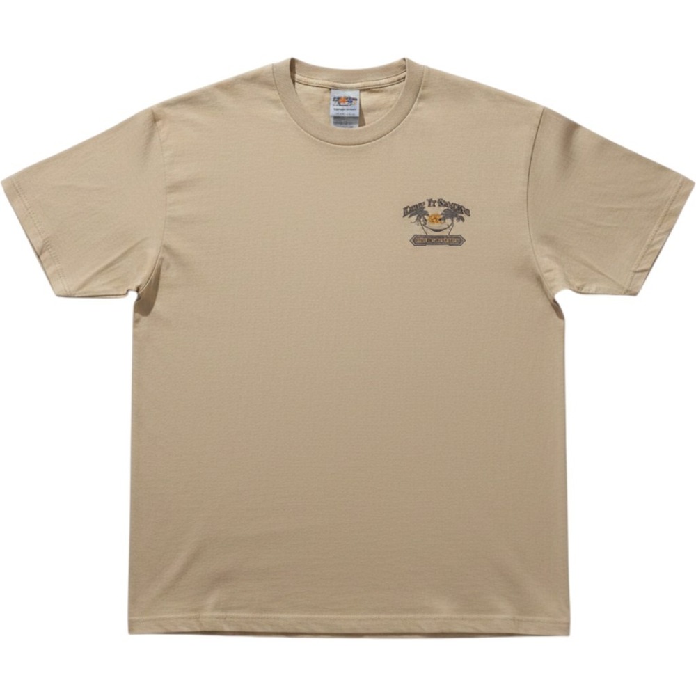 Keep It Simple Beach Graphic T-Shirt Mens XL Tan Short Sleeve Hammock Tee New
